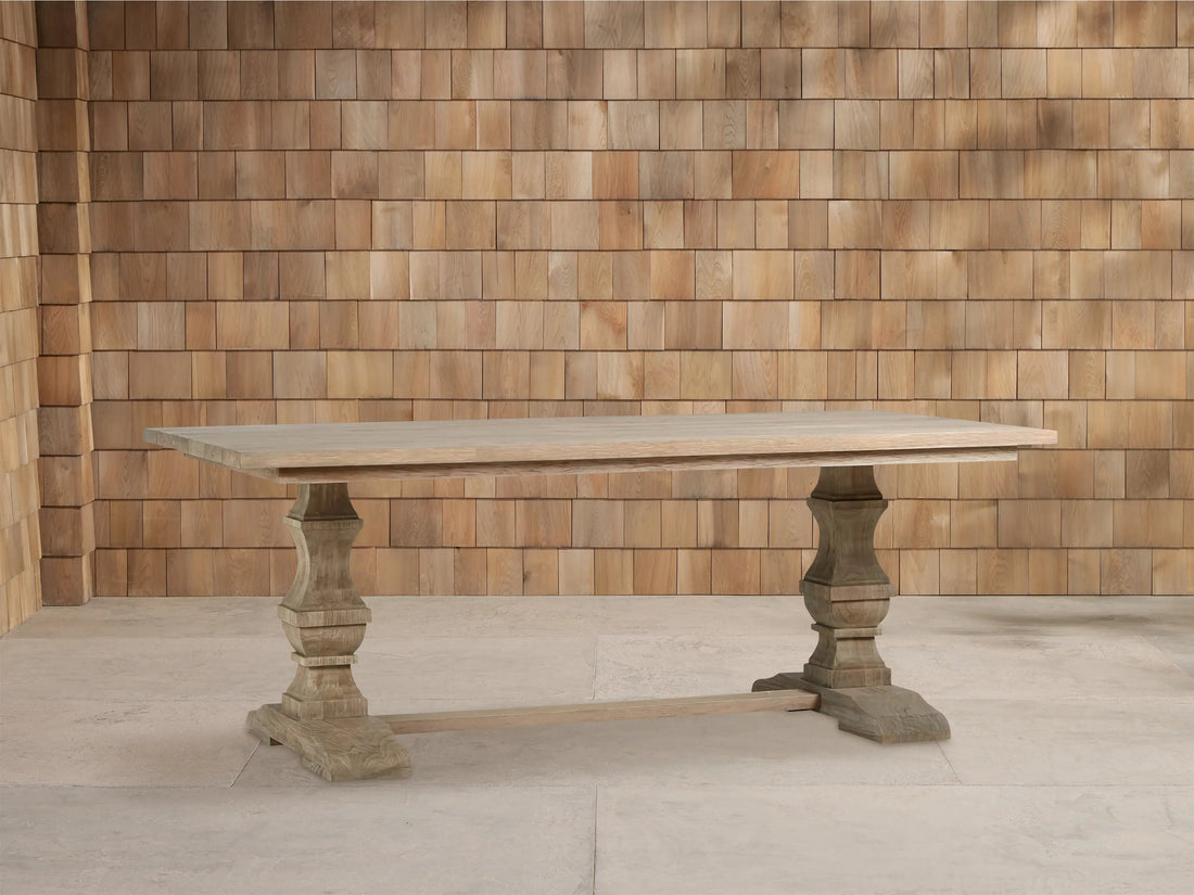 Hamptons Classic Rectangular Teak Outdoor Dining Table in Natural