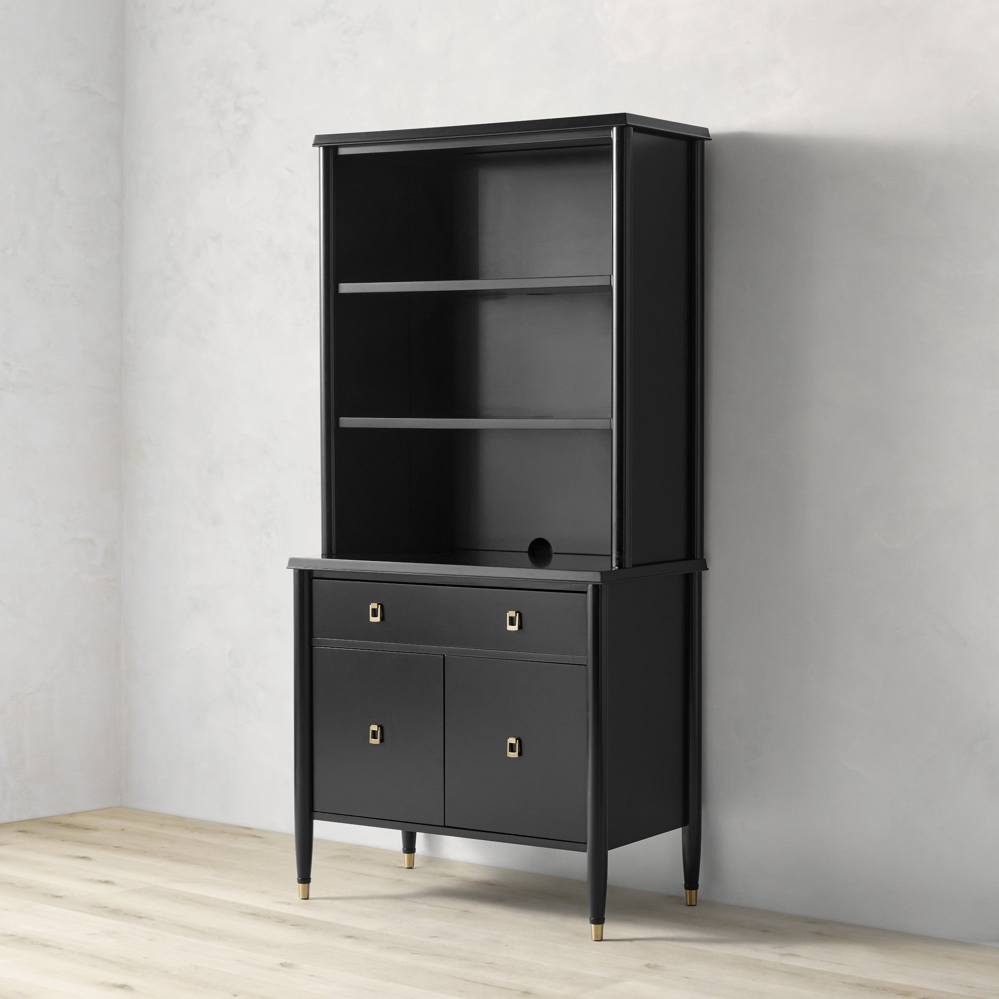 Lavenir French-Inspired Storage Hutch Modular Shelving & Cabinet