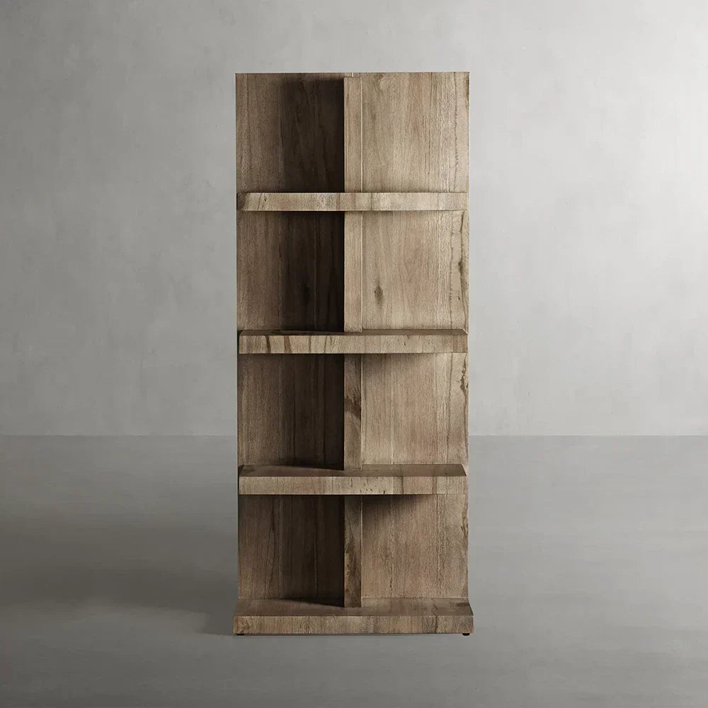 Leandro Solid Oak Wood Bookcase