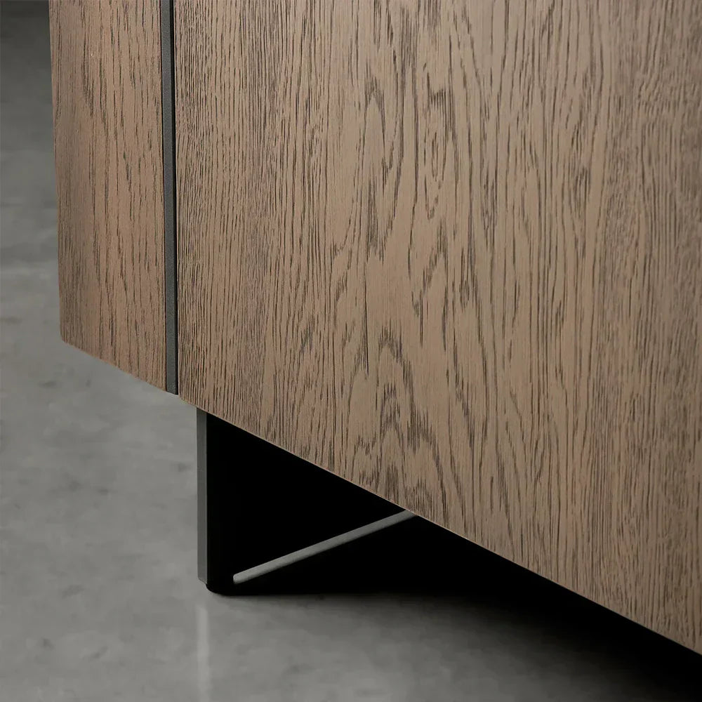 Mihaela Chestnut Wood Sideboard Buffet Storage Cabinet
