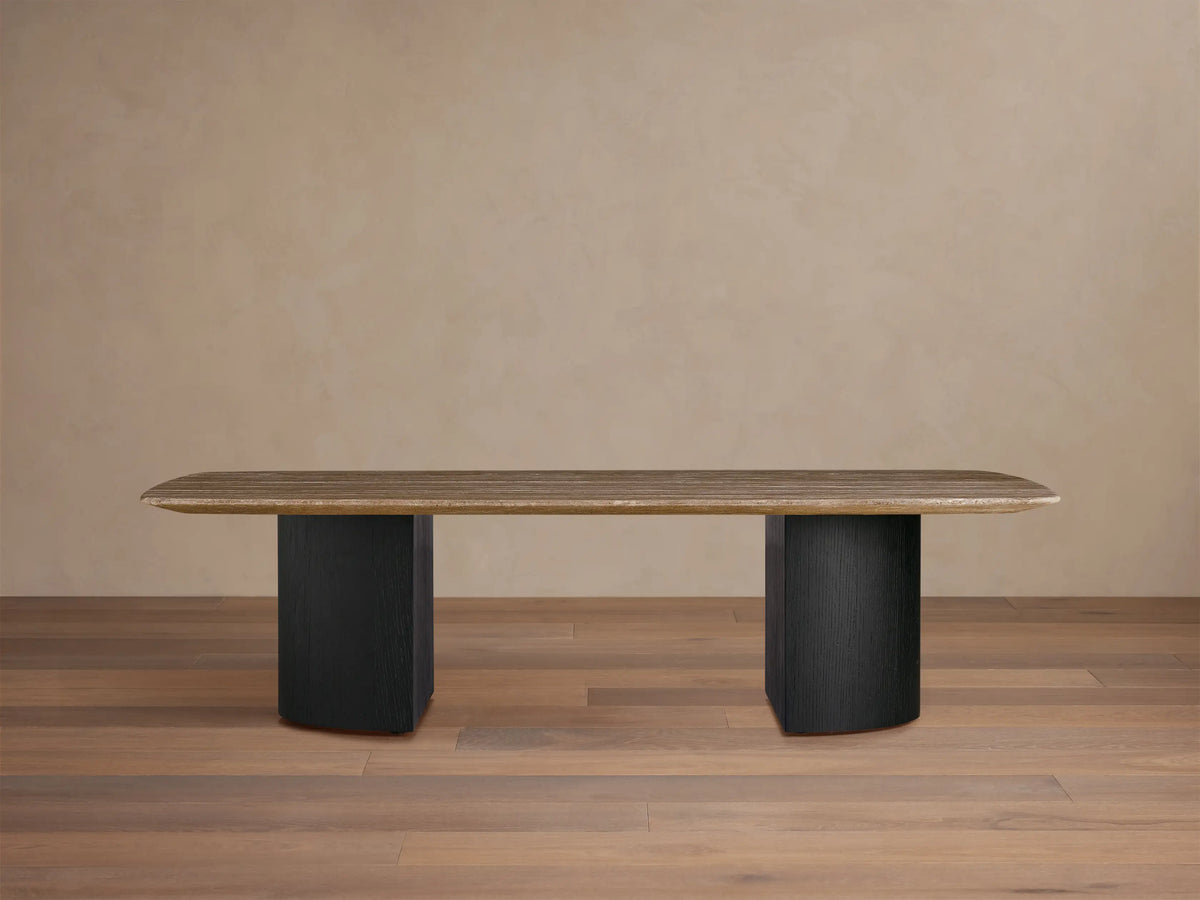 San Germani 72" Stone Coffee Table with Dauphine Metal Base