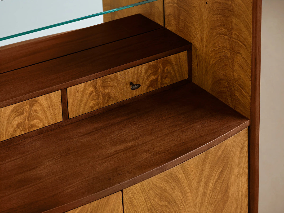 Palma Wood Bar Cabinet Home Bar Wine and Glassware Storage