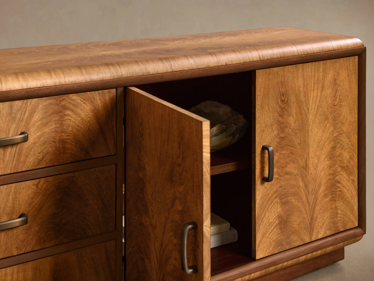 Palma Wood Media Console TV Stand Entertainment Storage Cabinet