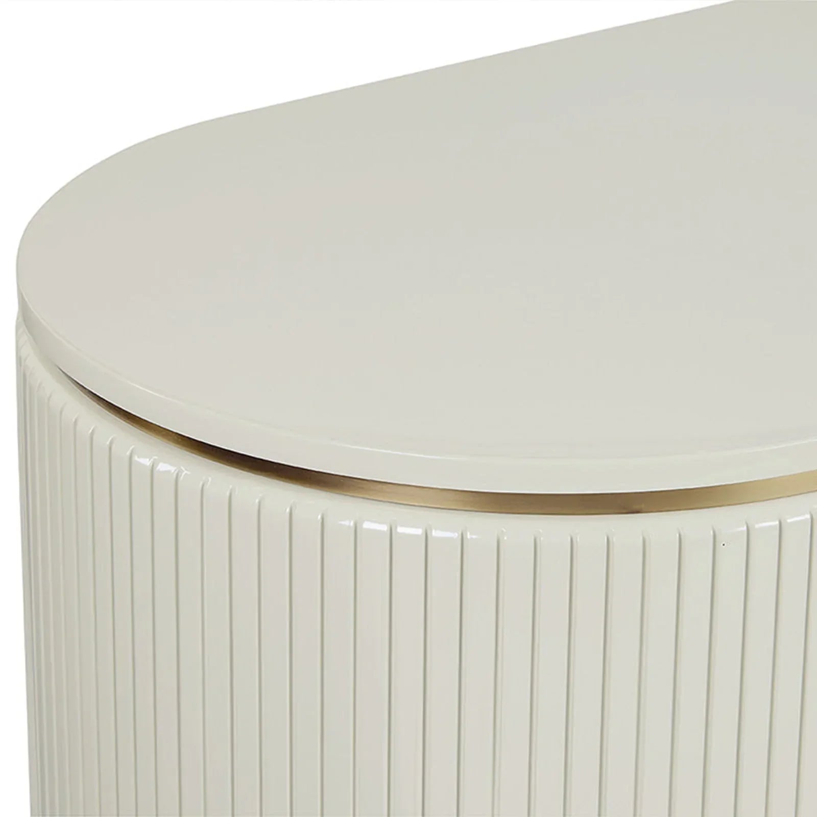 Panoso Curved Sideboard Luxury Buffet Cabinet With Gold stainless steel legs