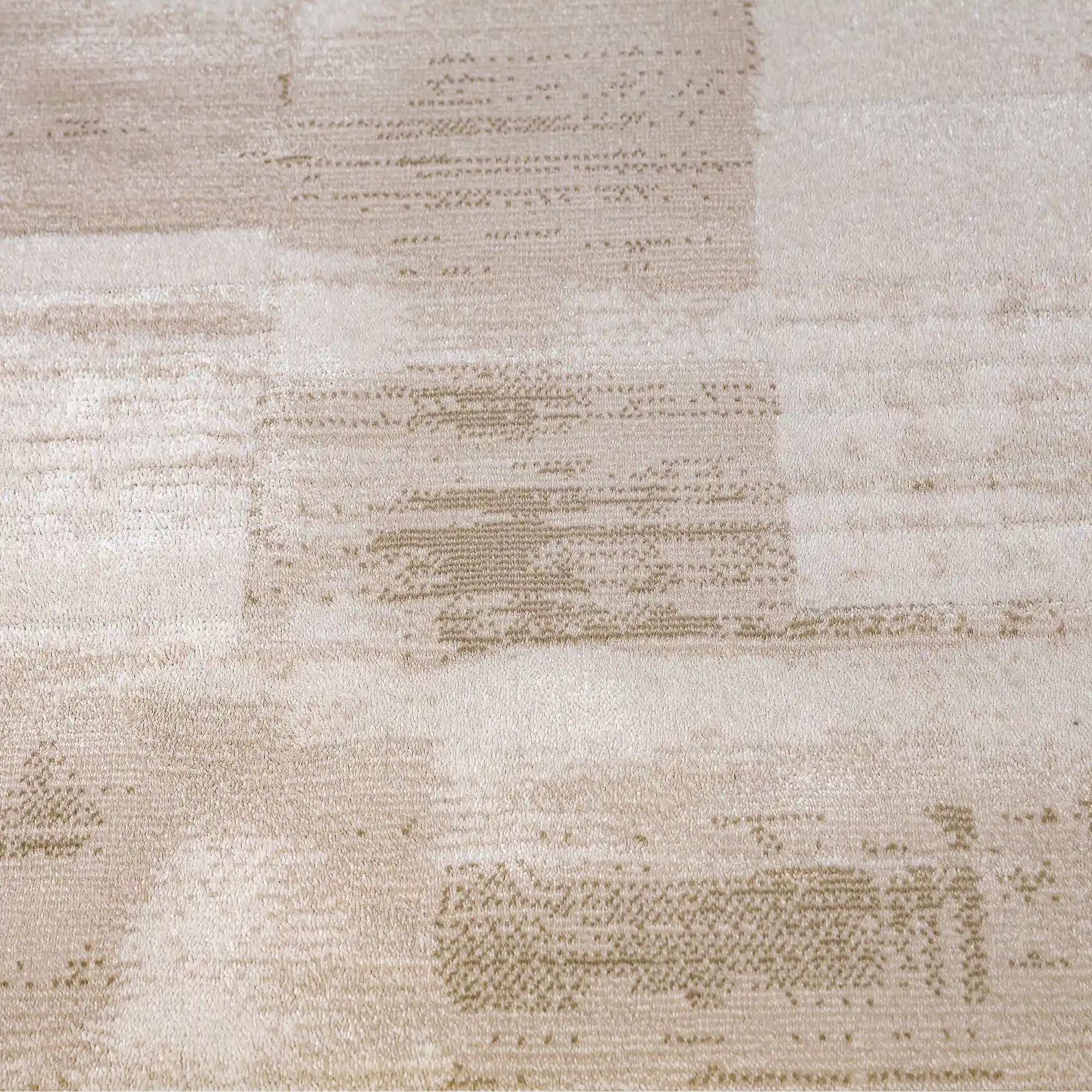Shanluan Layered Horizon Abstract Neutral Area Rug Natural Breathable Feel & Minimalist Warm Ambiance Carpet