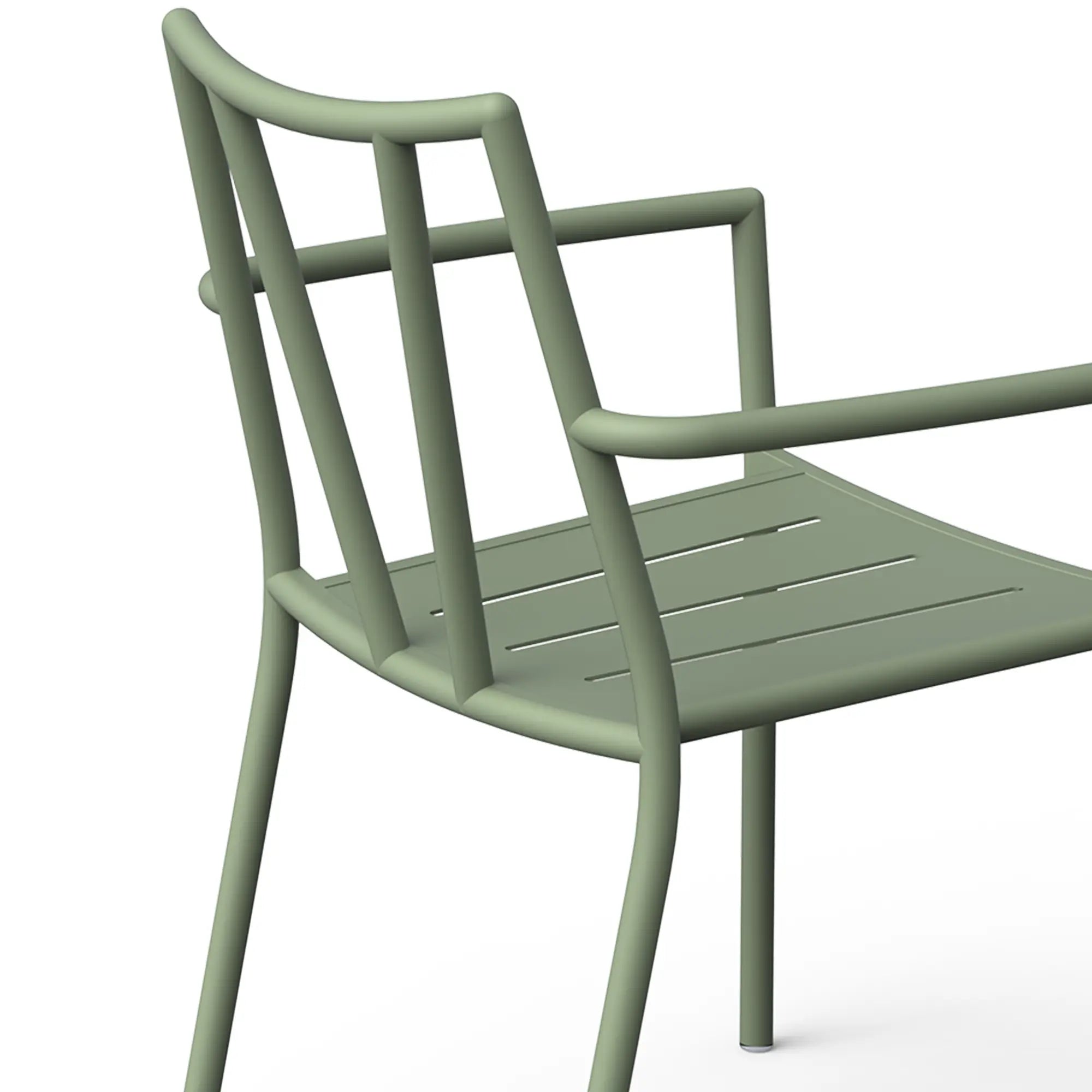 Victory Aluminum Outdoor Dining Set with Cactus Green Finish