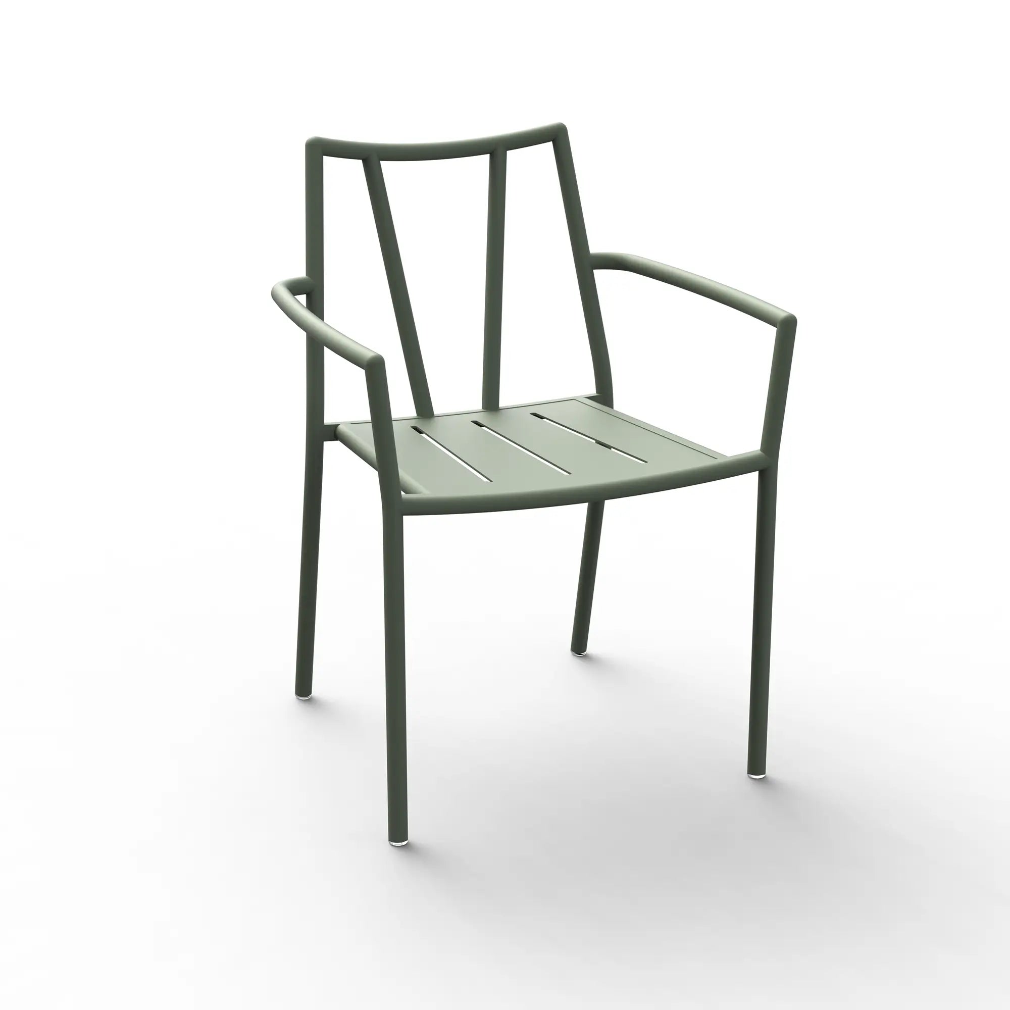Victory Aluminum Outdoor Dining Set with Cactus Green Finish