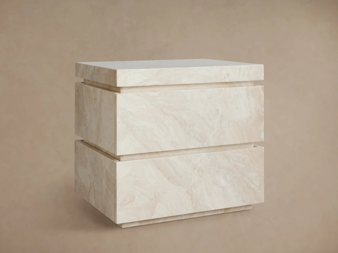 Rive Stone Nightstand with Storage