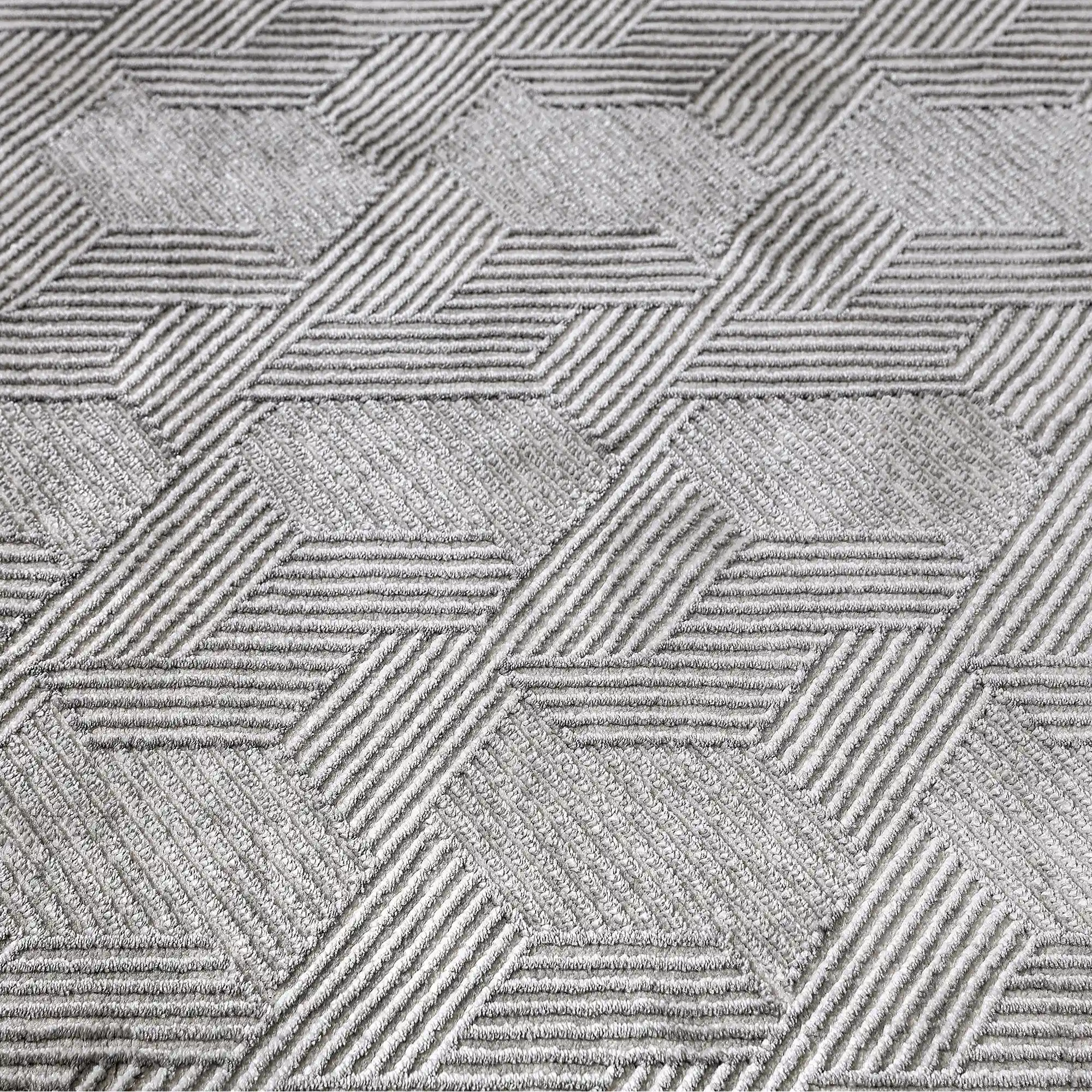 Shafei Textured Geometric Calm Interior Area Rug with 3D Herringbone Pattern & Gradient Texture Carpet