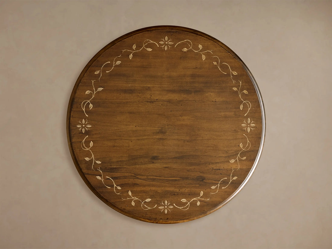 Stefania Wood Bistro Table Round Pedestal Dining Table for 4