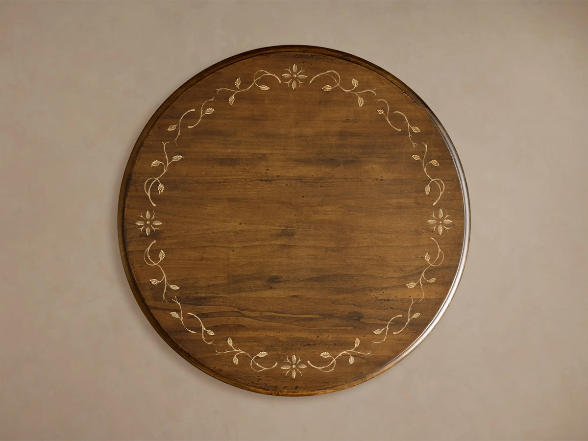 Stefania Wood Bistro Table Round Pedestal Dining Table for 4