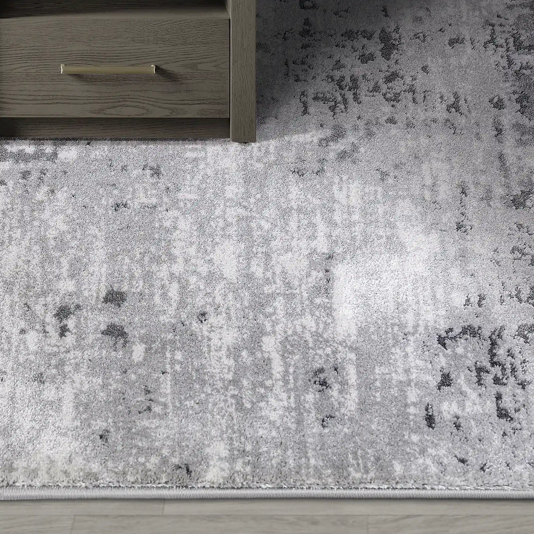 Torino Washed Linear Layered Abstract Neutral Area Rug Vintage-Style Relaxed Carpet Modern Washed Distressed Style