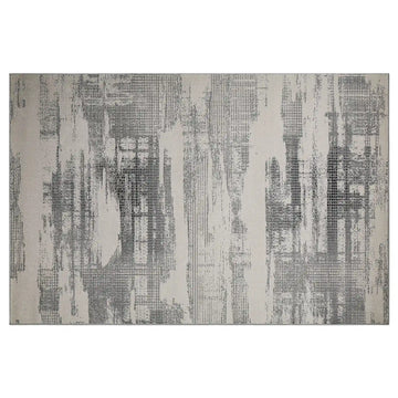 Xiangshe Textured Grid Modern Area Rug Artistic & Retro Minimalist & Rational Style Carpet