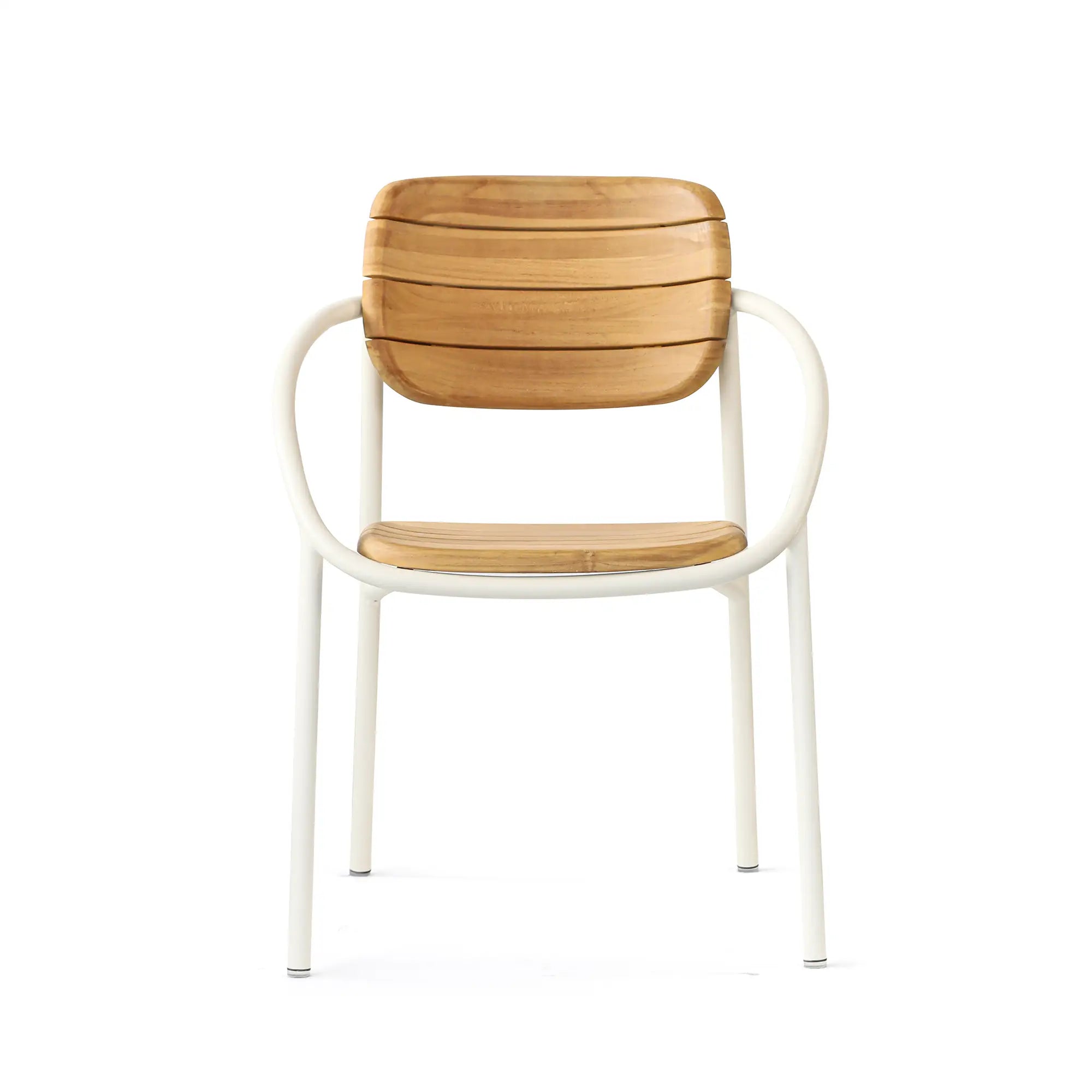 Angel Aluminum Outdoor Dining Set with Round Teak Table Top