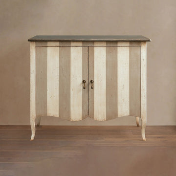 Orabela Amalfi Hand-Painted Sideboard Vintage Distressed Wood Buffet Storage Cabinet