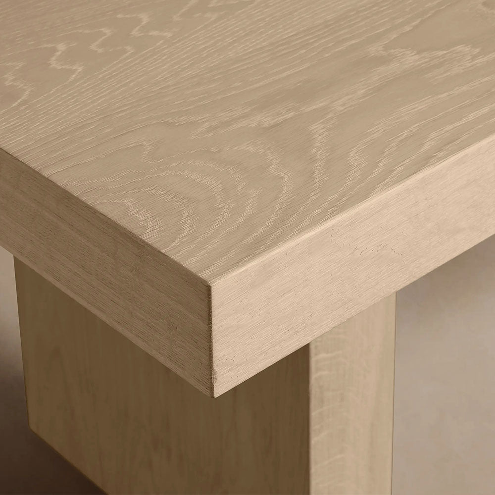 Modern Rustic Calvin Rectangle Oak Dining Table