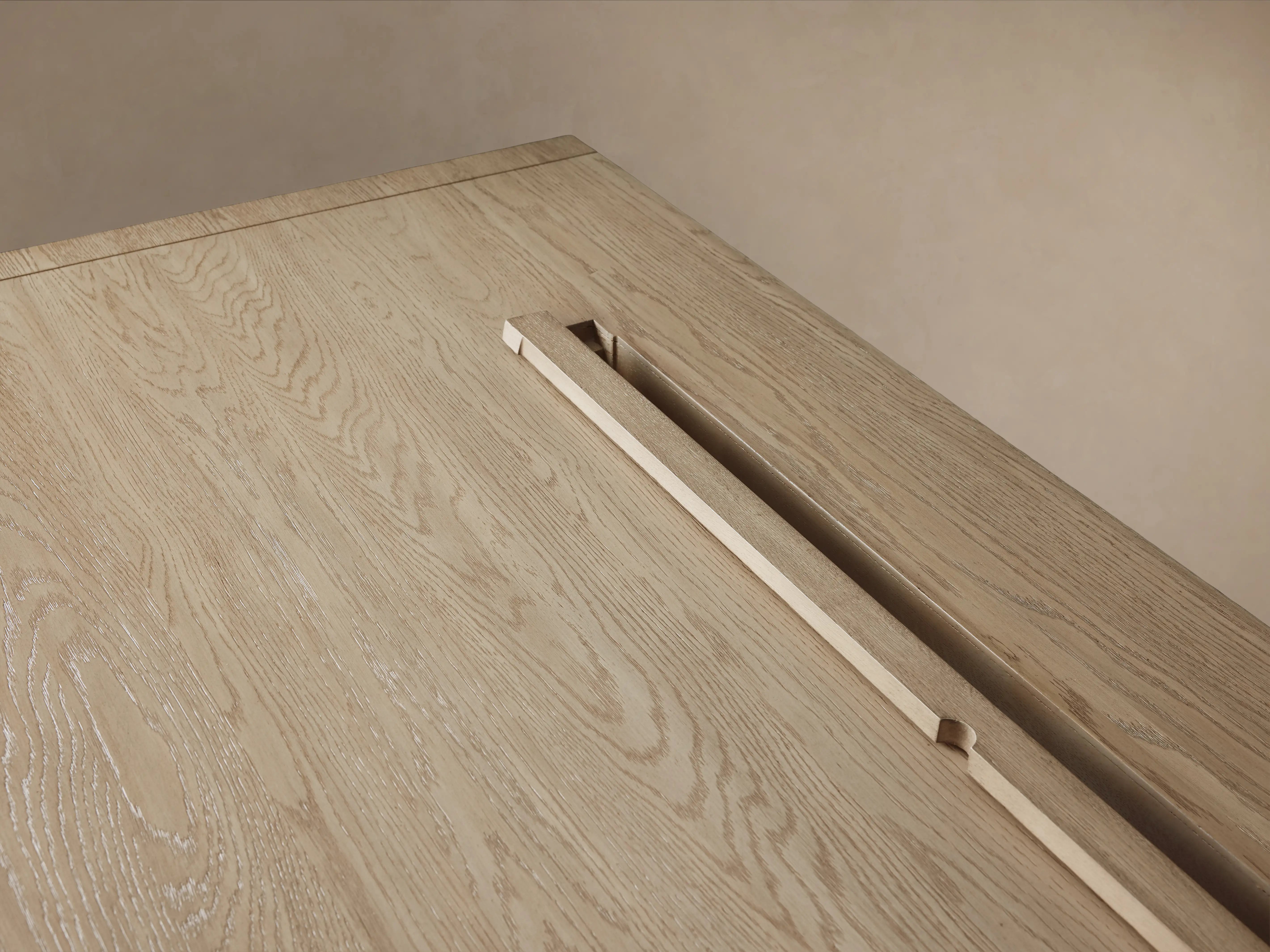 Bodhi Modular Desk with Return Desk in White Oak with Cord Management
