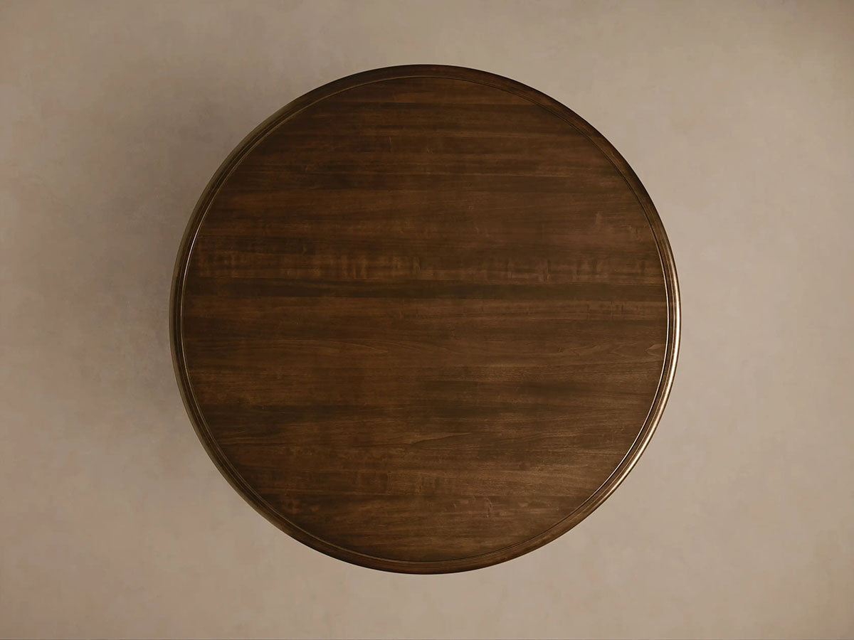Asolo Round Dining Table Hand-Carved Tulipwood