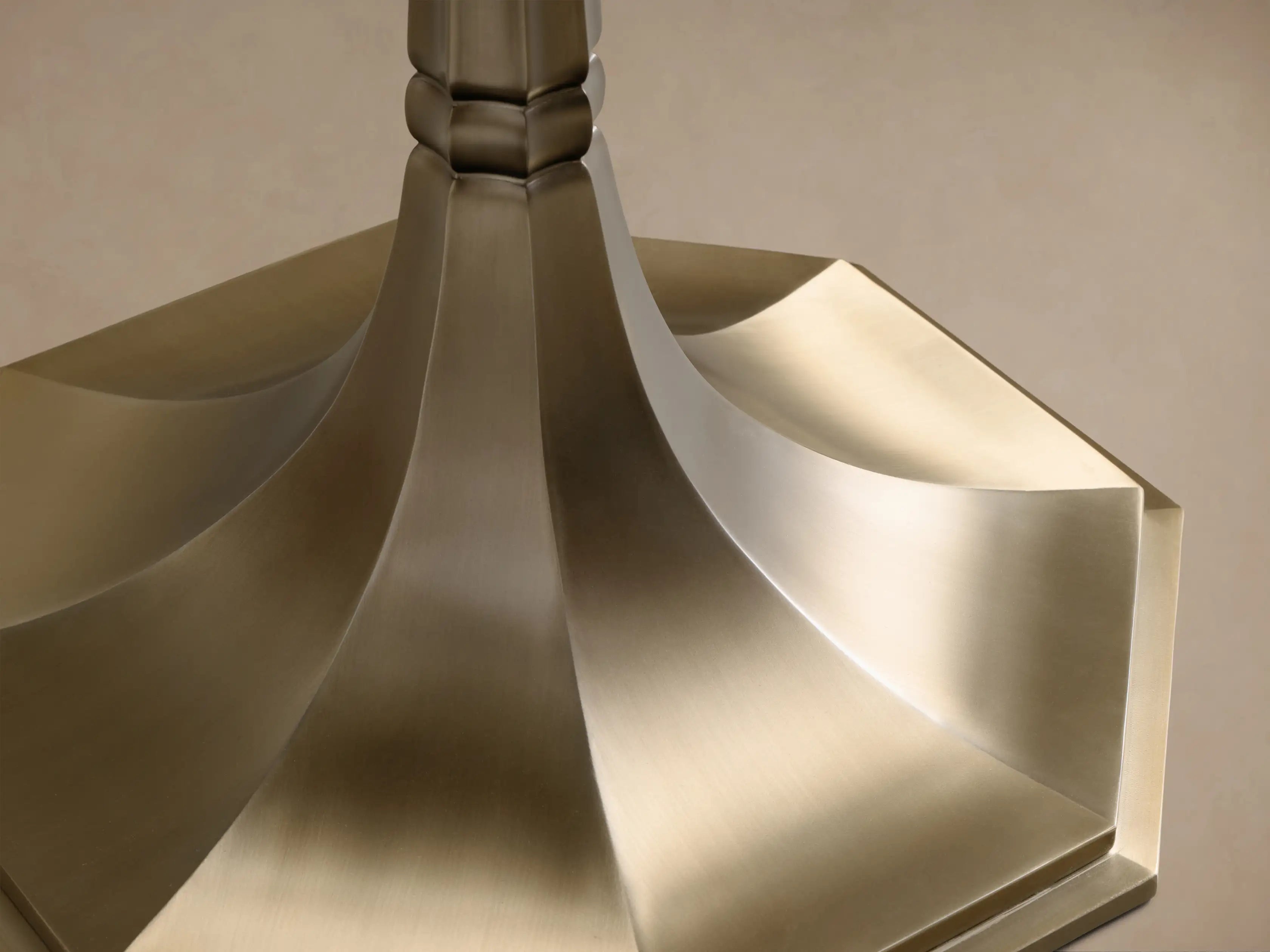 Clemence Bistro Table with Stone Top and Antique Brass Tulip Base