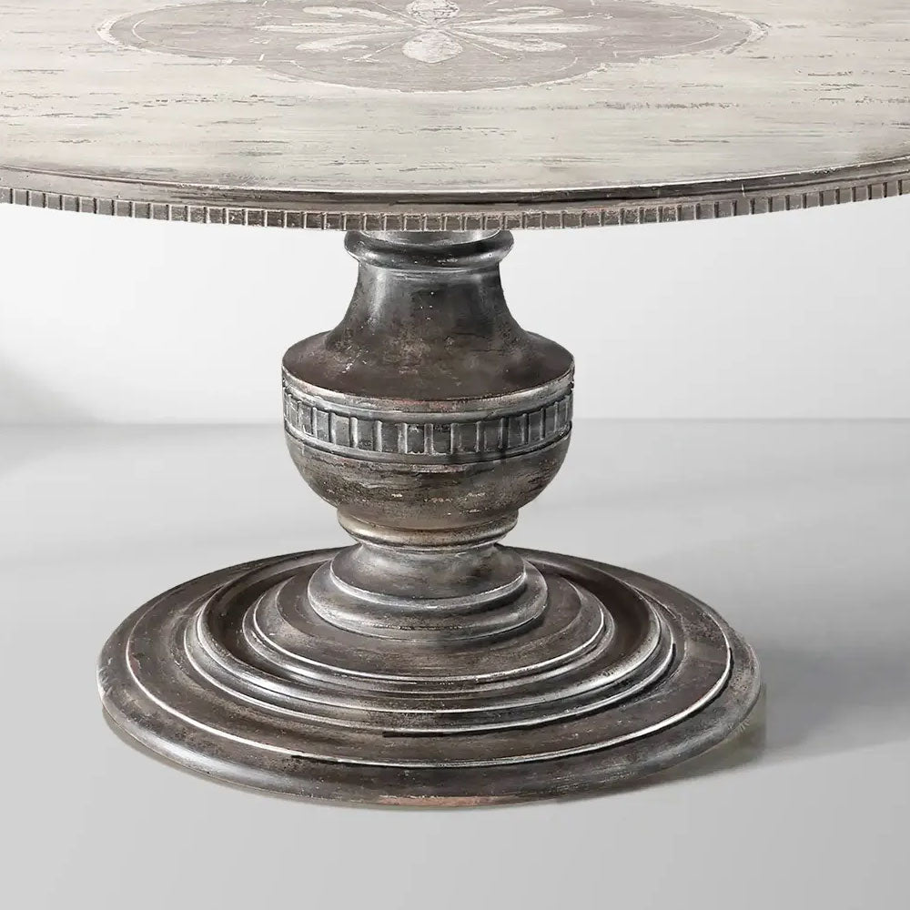 Bell’Arte Round Dining Table Hand-Painted in Italy Floral