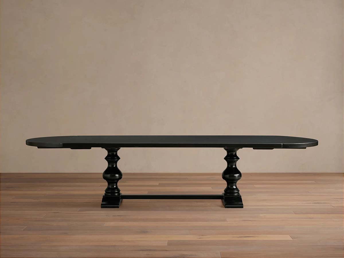 Tuscany Wood Extension Dining Table Oval Poplar Dining Table