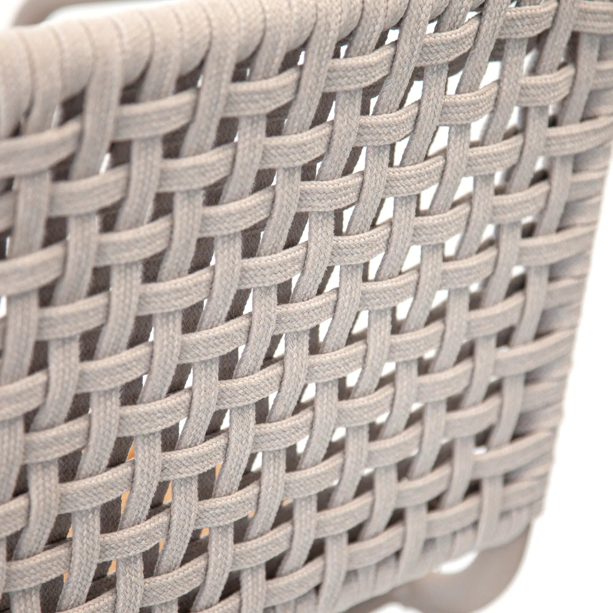 Fly Aluminum Outdoor Dining Chair with Handwoven Rope Back