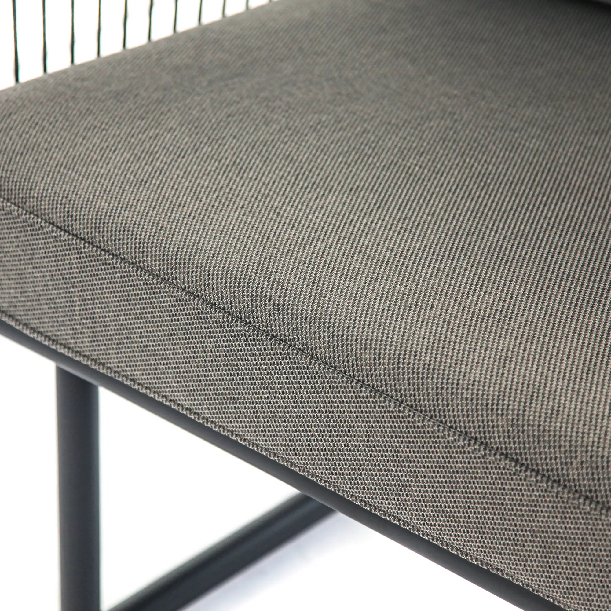 Fly Aluminum Outdoor Lounge Sofa with Rope Accents in Carbon Black
