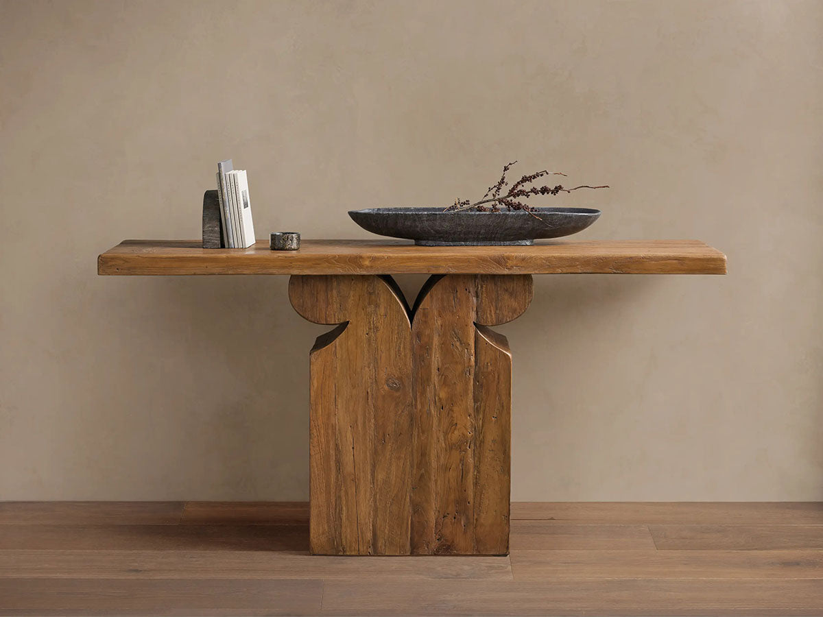 Dumai Reclaimed Teak Hallway Console Entrance Table Wood Country Entryway Table