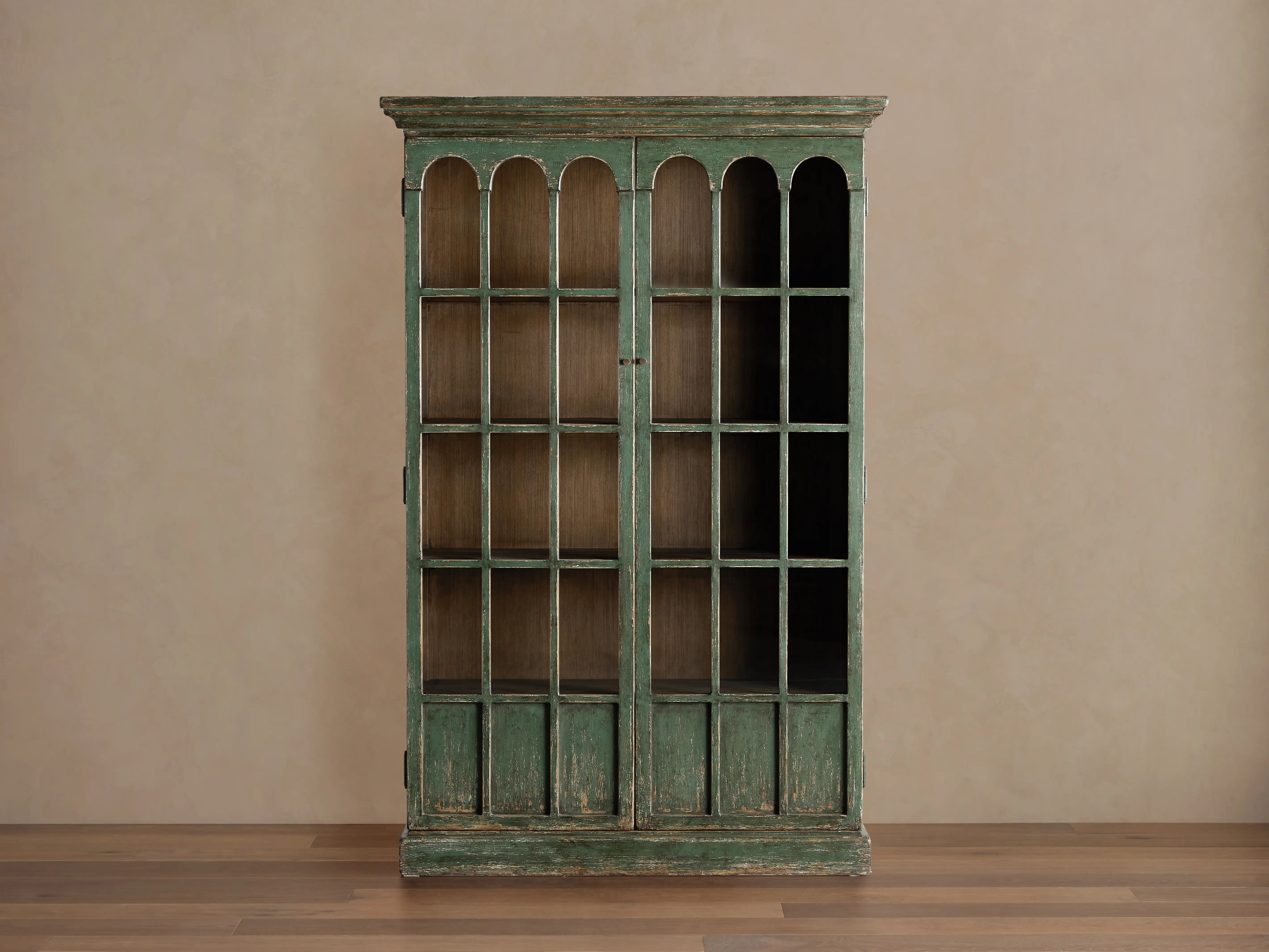 Merritt Solid Pine Tall Display Cabinet with Living Rooms Dining Areas Entryways