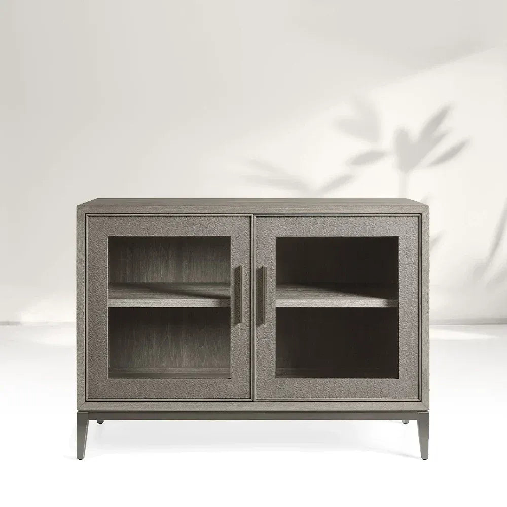 Malone Wood Sideboard Buffet Storage Cabinet With Two-Door Glass