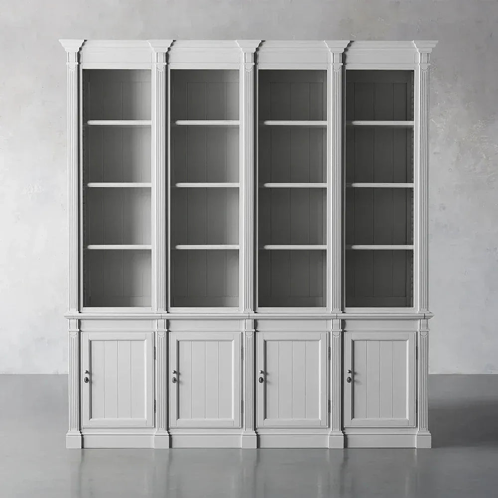 Athens Narrow Bookcase Single Row Display Cabinet