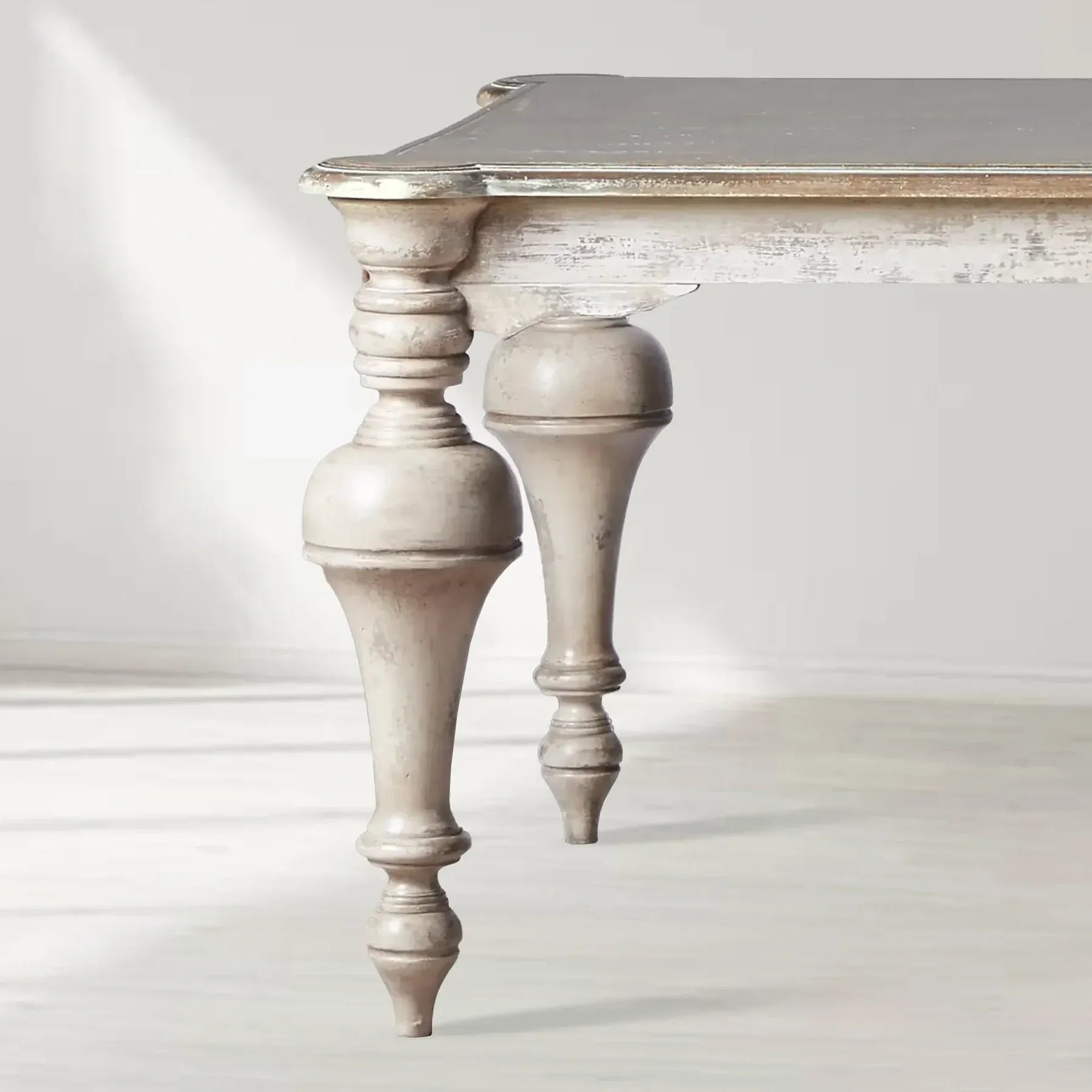 Alessia Bell'Arte Antique Solid Poplar Wood Dining Table
