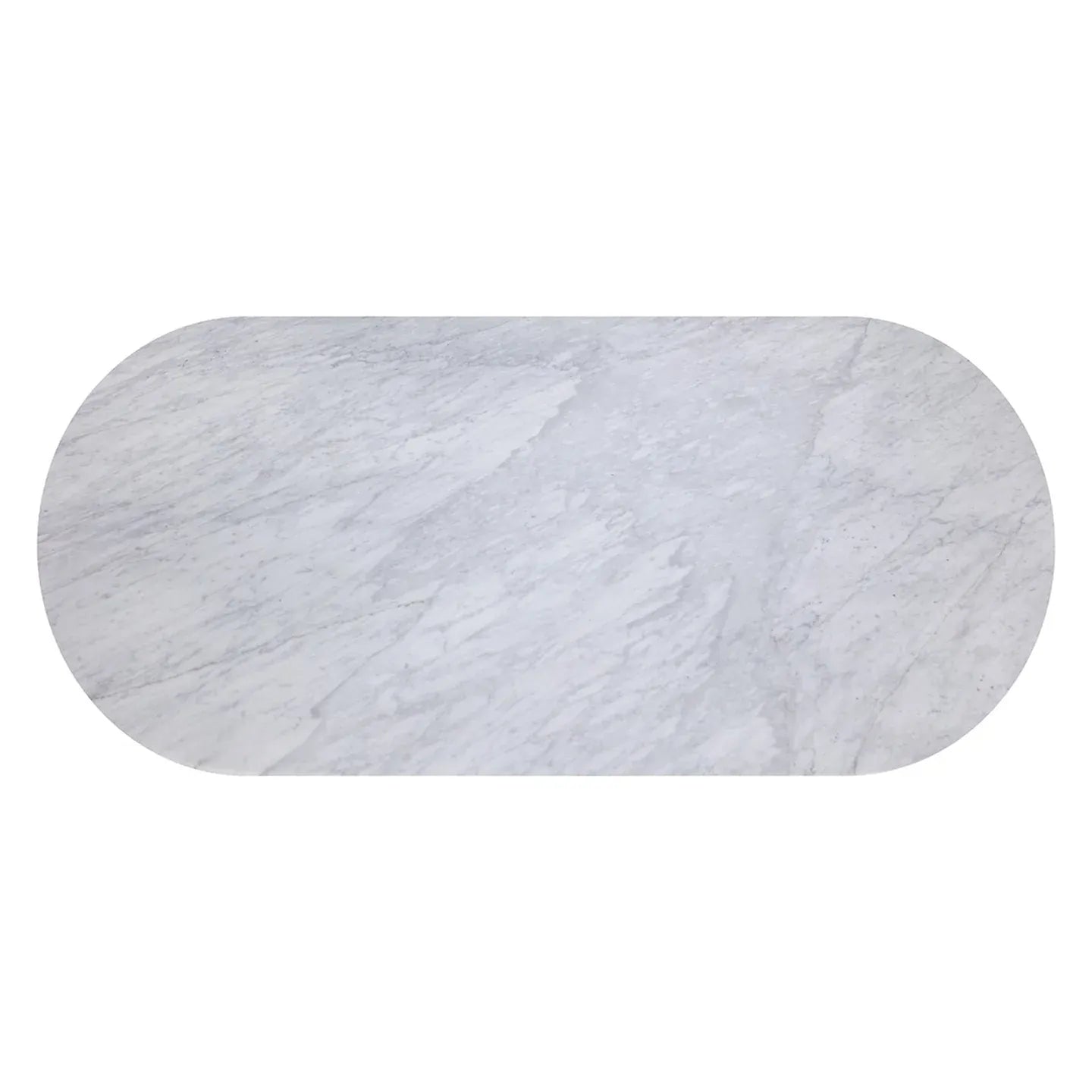 Panoso Carrara Marble Top Dining Table with Wood Reeded Base