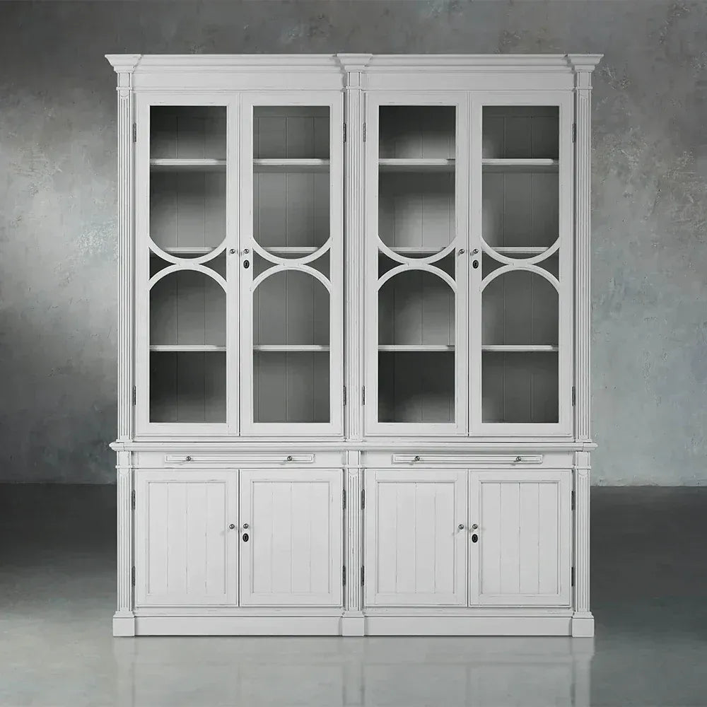 Athens Modular Single Wooden Display Cabinet with Glass-Front