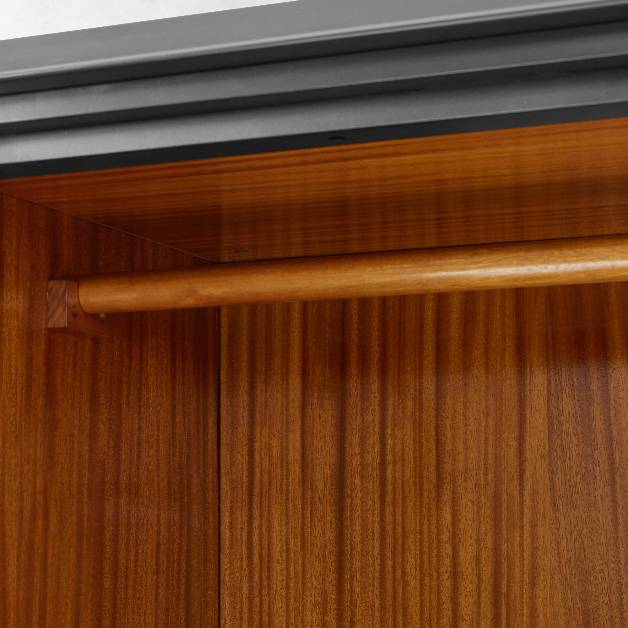 Lavenir French-Inspired Gloss Black Drawer Armoire