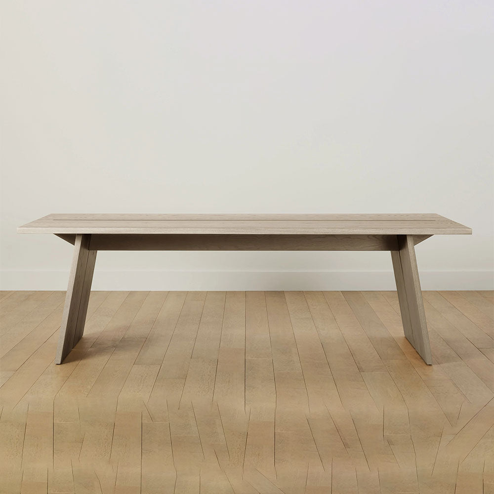 Carlisy Wood Rectangle Dining Table with Ash Wood Planks Top