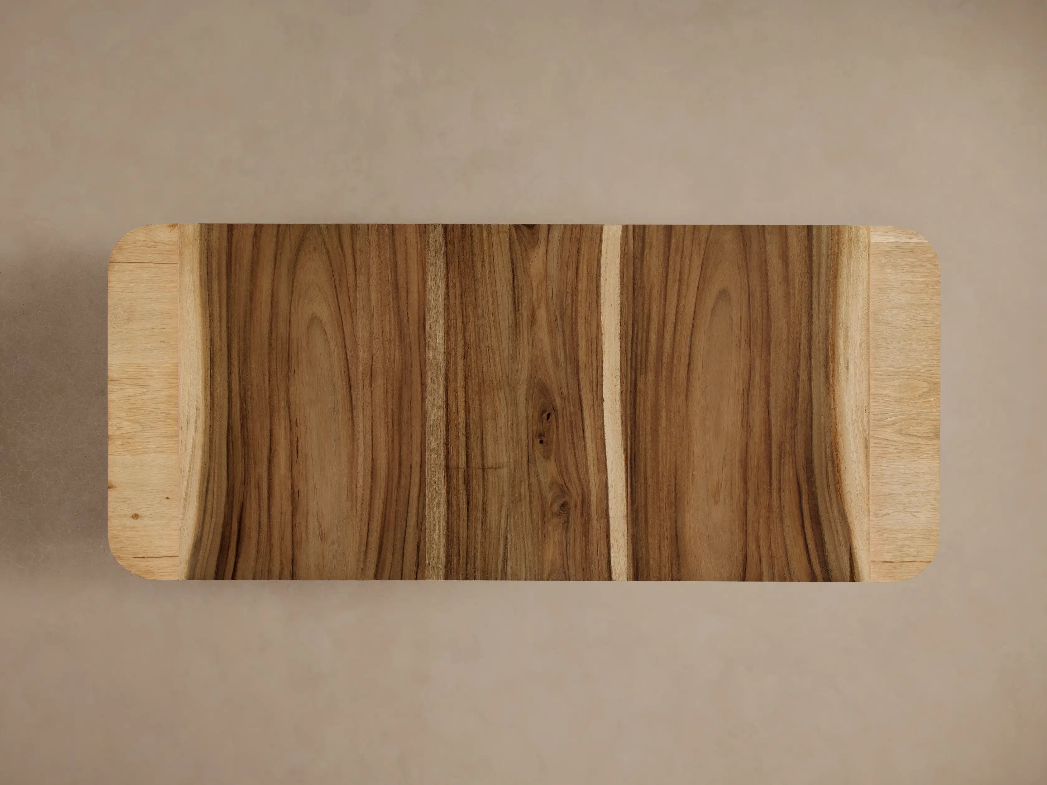 Ramiro Executive Desk in American Oak with Guanacaste Inlays and Storage