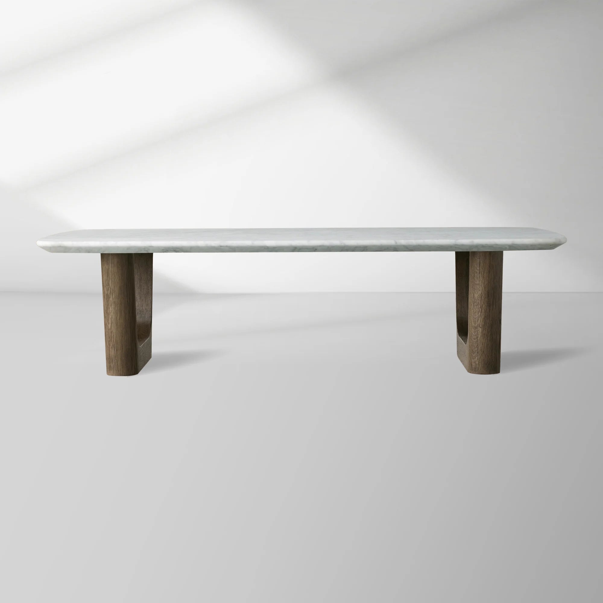 Saint Germain Stone Coffee Table with Rennes Base in Natural Stone