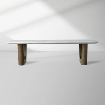 Saint Germain Stone Coffee Table with Rennes Base in Natural Stone