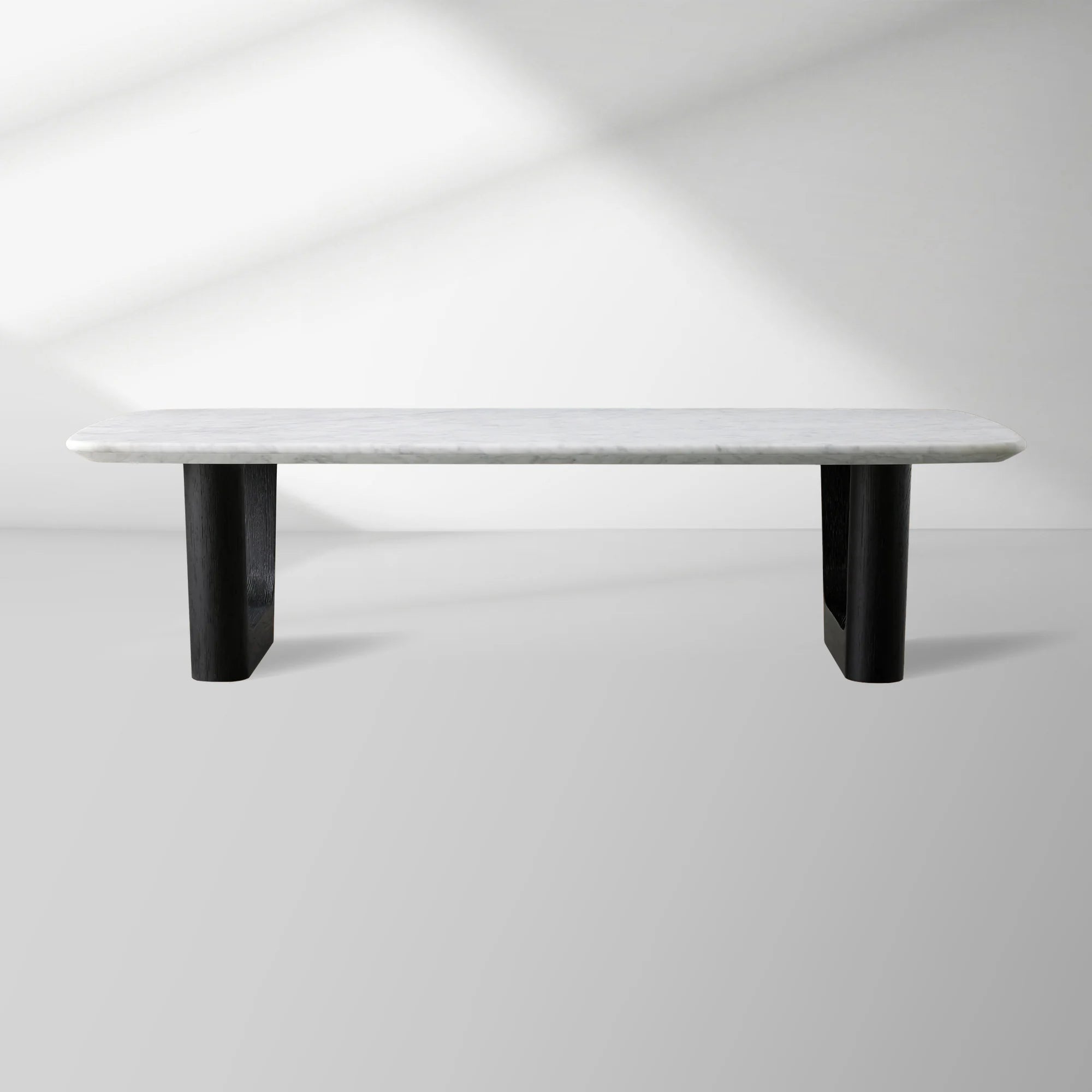 Saint Germain Stone Coffee Table with Rennes Base in Natural Stone