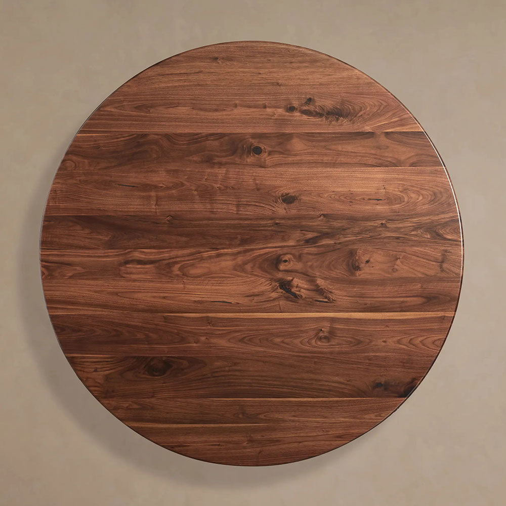 Jacob Modern Simplicity Round Dining Table with Vertex Base