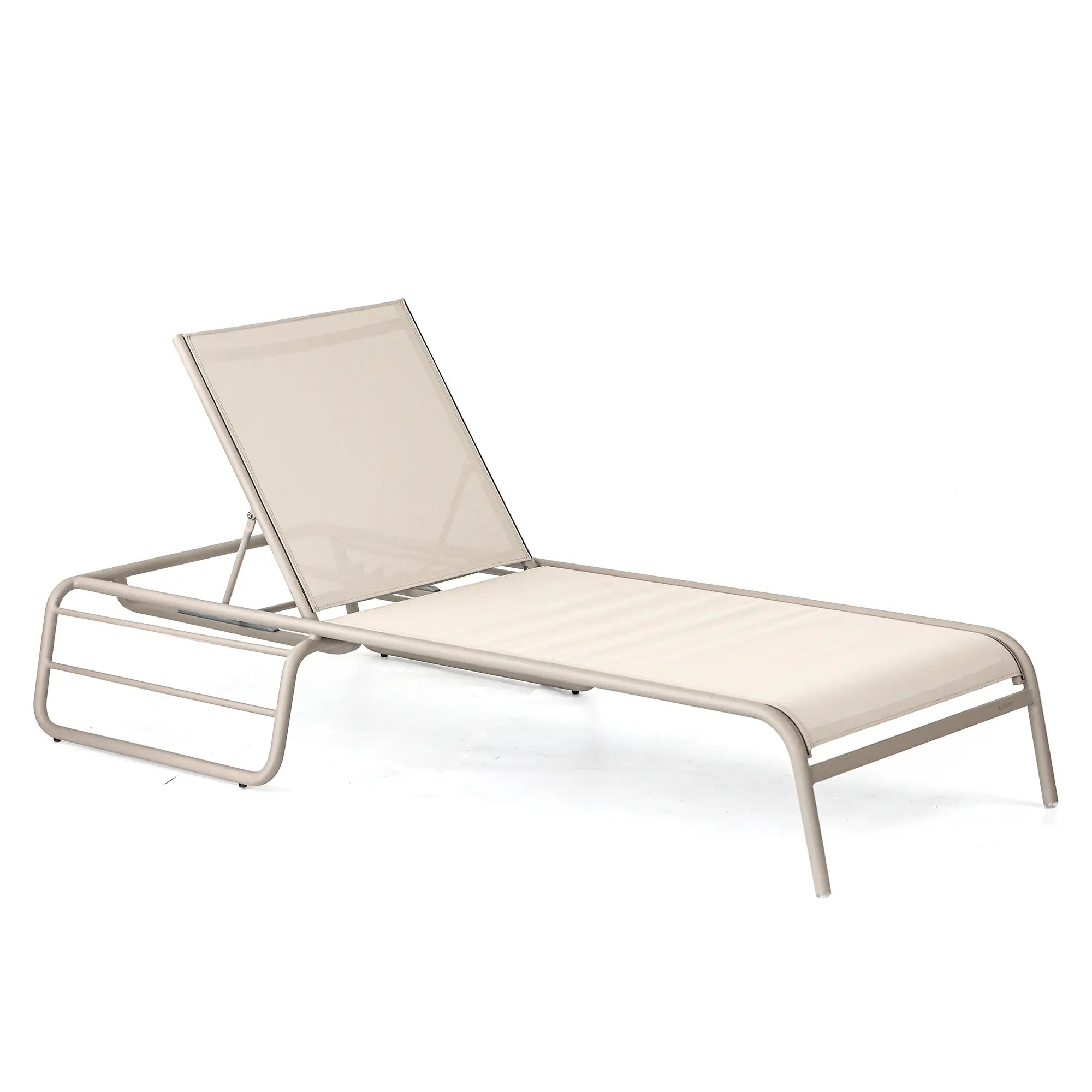 Sun Lounger Aluminum Outdoor Chaise with Adjustable Backrest