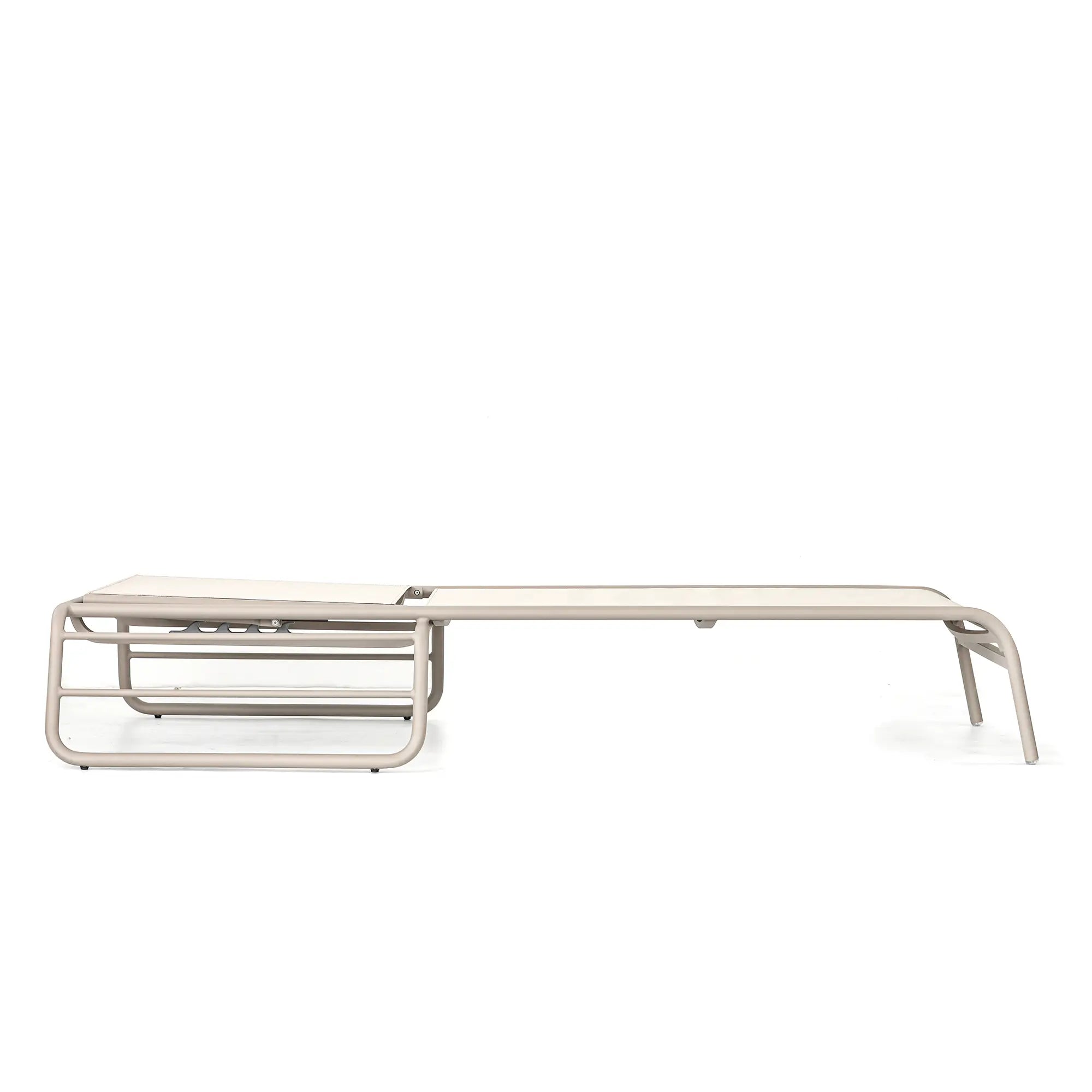 Sun Lounger Aluminum Outdoor Chaise with Adjustable Backrest