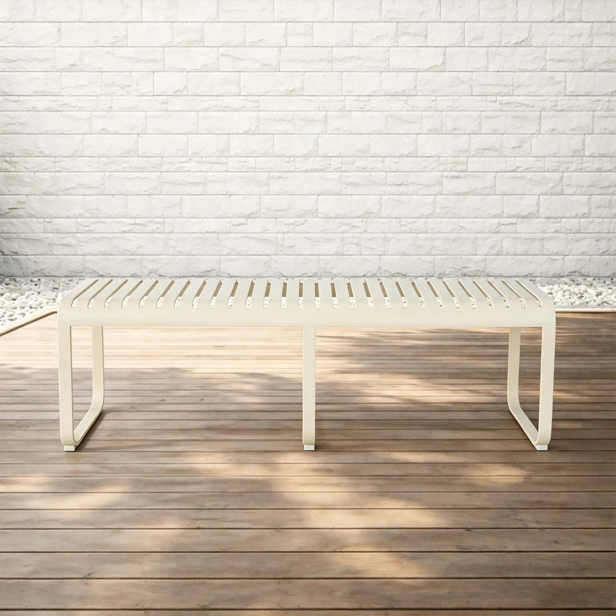 Sunroom Aluminum Outdoor Pavilion Lounge Set in Cream Sand