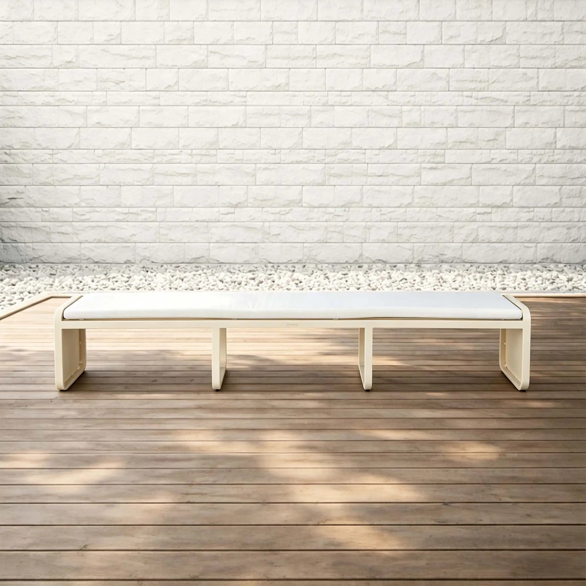 Sunroom Aluminum Outdoor Pavilion Lounge Set in Cream Sand