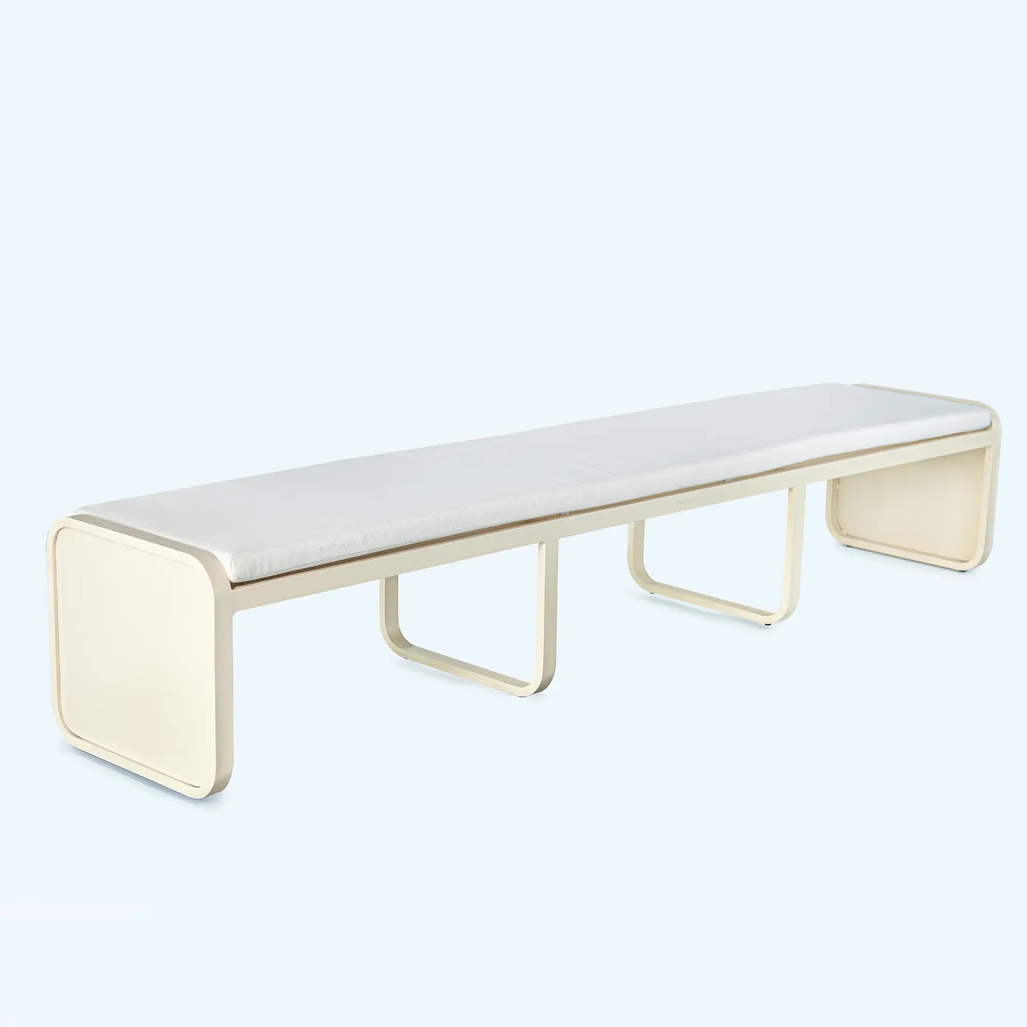 Sunroom Aluminum Outdoor Pavilion Lounge Set in Cream Sand